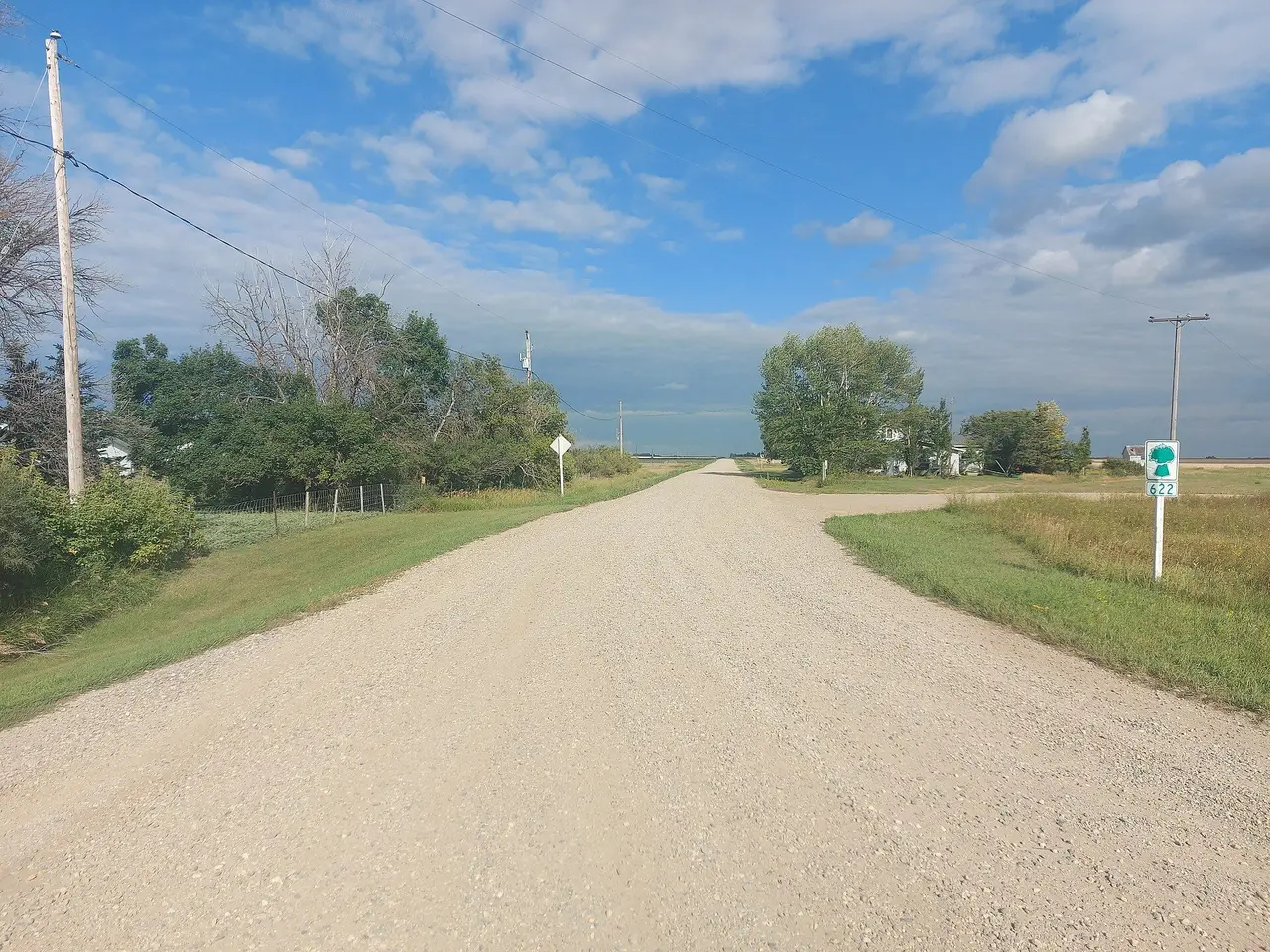 Gravel Highway 622 near Kronau, 2025